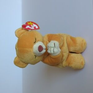 Ty Hope beanie baby 1998 praying golden bear plush